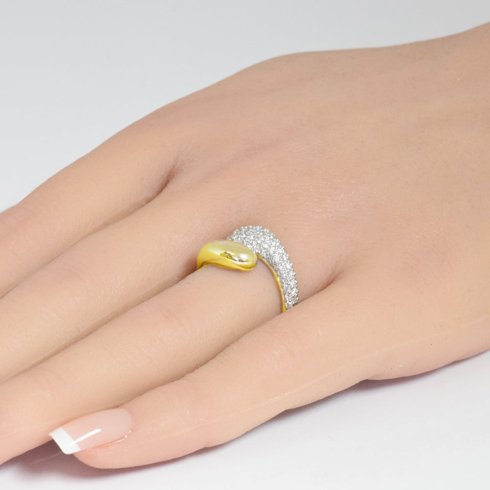 SPECIAL!.75ct G SI 14K Yellow Gold Diamond Wrap Band Ring Size 6.5