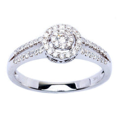 DIAMOND  CLOSEOUT! 14kt White Gold Natural Diamond .33ct Round diamond Engagement Wedding Ring