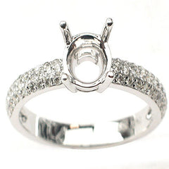 DIAMOND CLOSEOUT! .33CT F VS ROUND DIAMOND SEMI MOUNT ENGAGEMENT RING