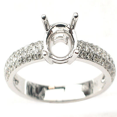 DIAMOND CLOSEOUT! .33CT F VS ROUND DIAMOND SEMI MOUNT ENGAGEMENT RING
