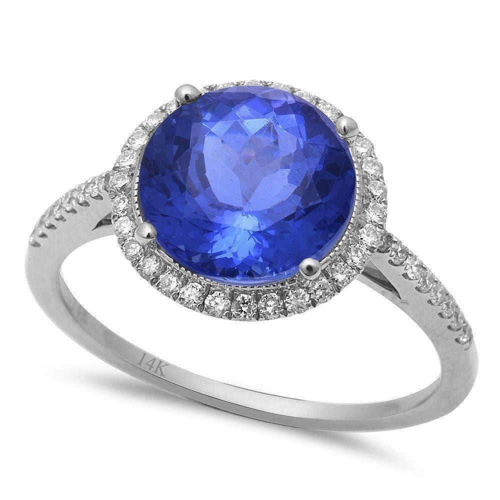 GEMSTONE CLOSEOUT!  3.74CT G SI 14kt White Gold Tanzanite & Diamond Ring 6.5