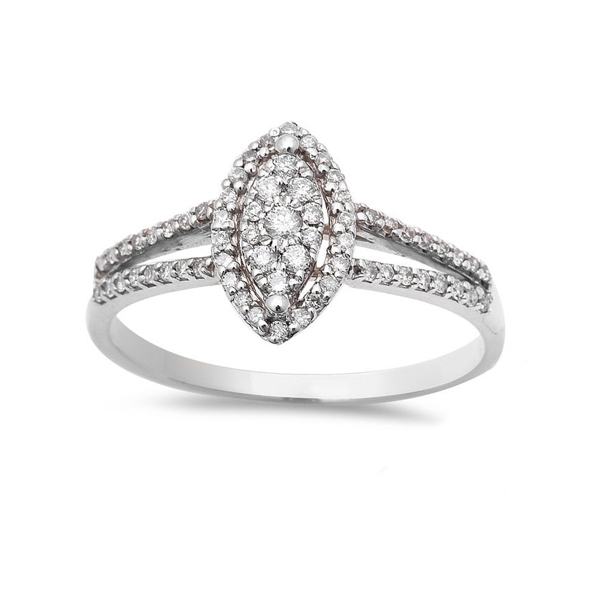 DIAMOND  CLOSEOUT!  .25ct Marquise Halo Diamond Engagement Wedding Ring 14kt White Gold