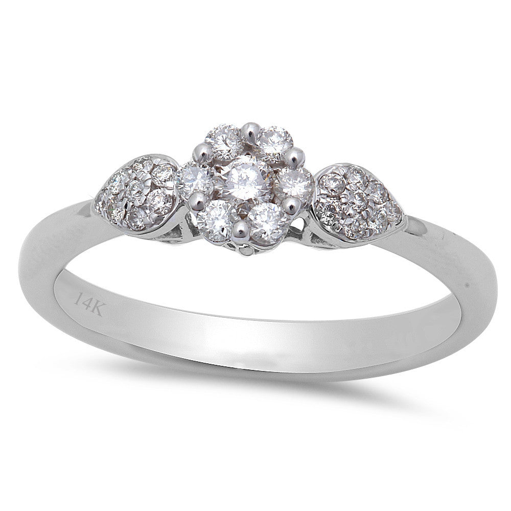 DIAMOND CLOSEOUT!  .25ct Round Diamond Three stone Engagement Anniversary Ring 14kt White gold
