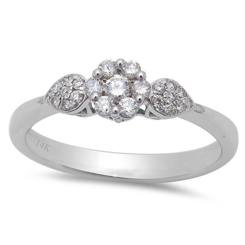 DIAMOND CLOSEOUT!  .25ct Round Diamond Three stone Engagement Anniversary Ring 14kt White gold