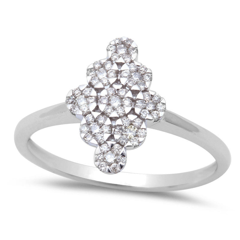 DIAMOND CLOSEOUT!.22ct Beautiful Round Diamond Modern Fine Ring 14kt White gold Sz 6.5