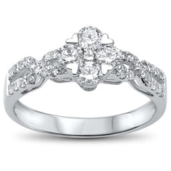 DIAMOND CLOSEOUT! .52ct F SI 14kt White Gold Round Brilliant Cut Diamond Engagement Promise Ring