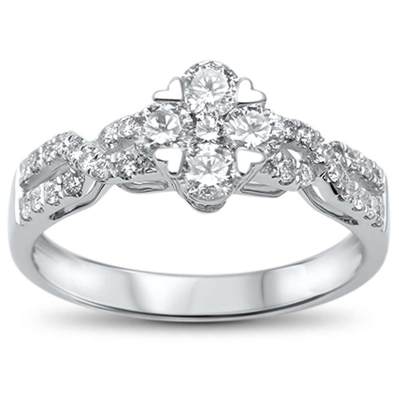 DIAMOND CLOSEOUT! .52ct F SI 14kt White Gold Round Brilliant Cut Diamond Engagement Promise Ring