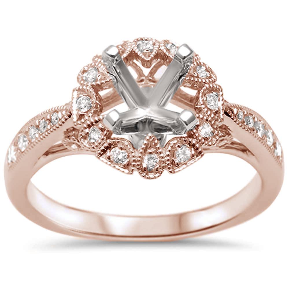 DIAMOND CLOSEOUT!  0.23cts 14k Rose Gold Diamond Ring Size 6.5