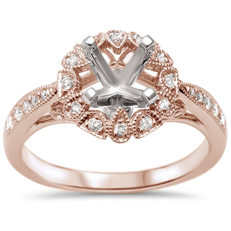 DIAMOND CLOSEOUT!  0.23cts 14k Rose Gold Diamond Ring Size 6.5