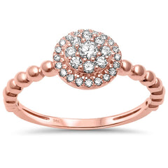 .25ct G SI 14kt Rose Gold Engagement Promise Diamond Ring Size 6.5