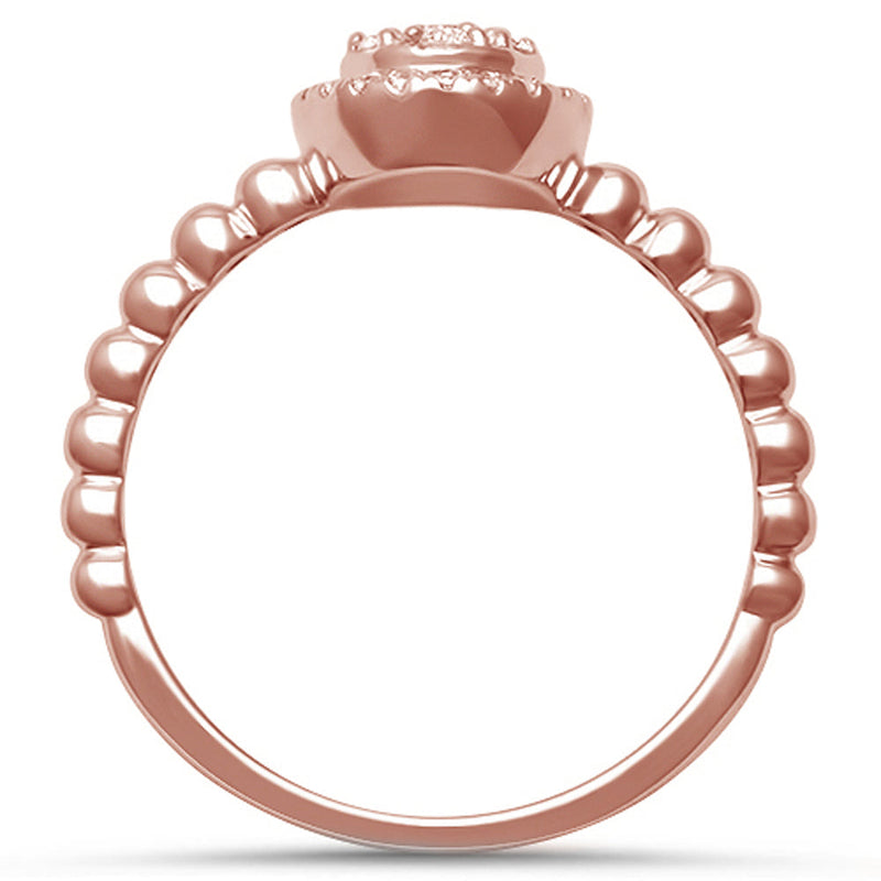 .25ct G SI 14kt Rose Gold Engagement Promise Diamond Ring Size 6.5