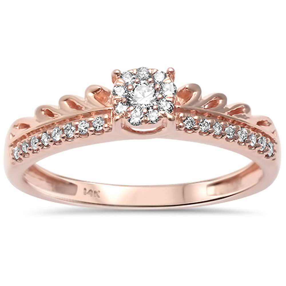 DIAMOND CLOSEOUT! .20ct G SI 14kt Rose Gold Engagement Promise Diamond Ring Size 6.5