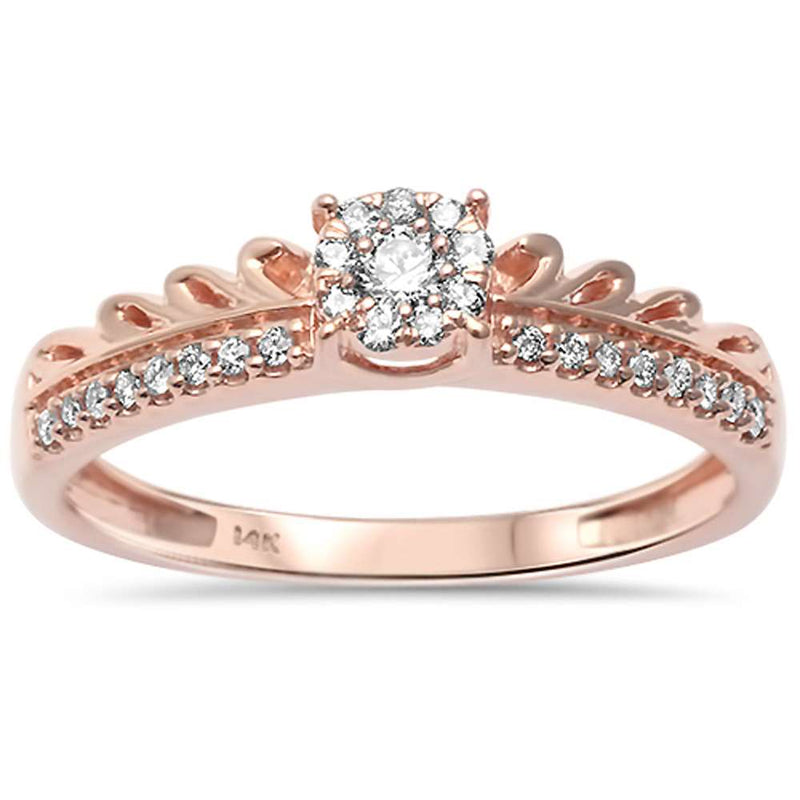 DIAMOND CLOSEOUT! .20ct G SI 14kt Rose Gold Engagement Promise Diamond Ring Size 6.5