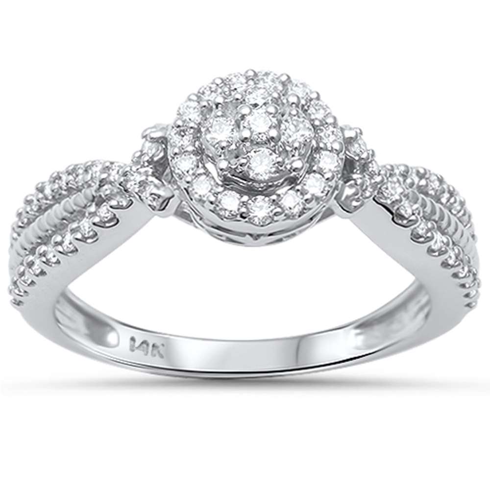 DIAMOND CLOSEOUT! .41ct G SI 14kt White Gold Engagement Solitaire Diamond Ring Size 6.5