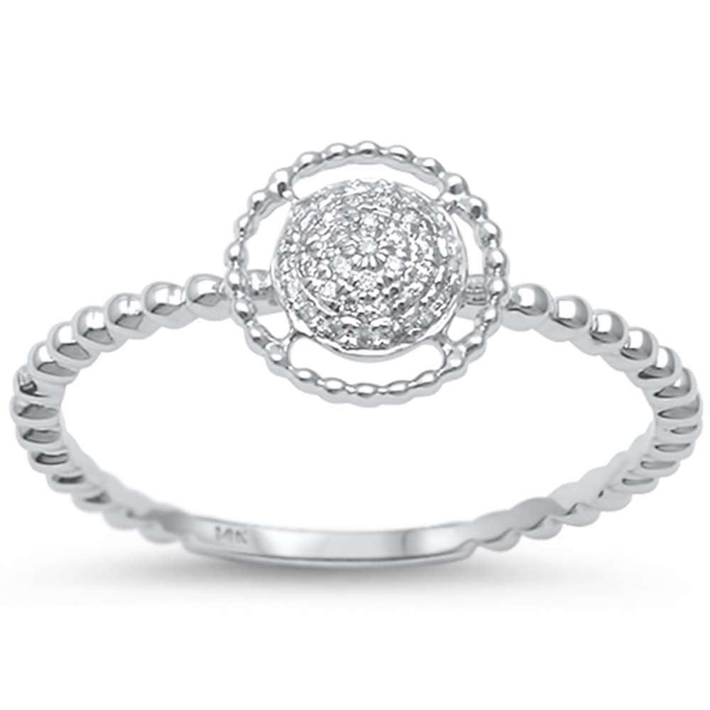 DIAMOND CLOSEOUT! .06ct 14kt White Gold Diamond Promise Purity Ring Size 6.5