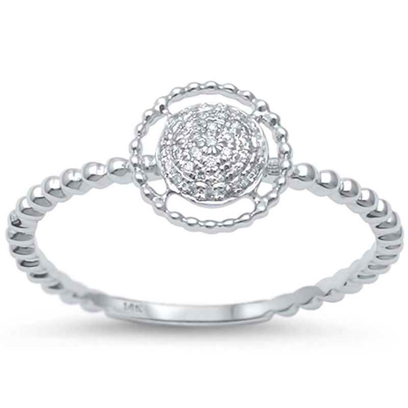 DIAMOND CLOSEOUT! .06ct 14kt White Gold Diamond Promise Purity Ring Size 6.5