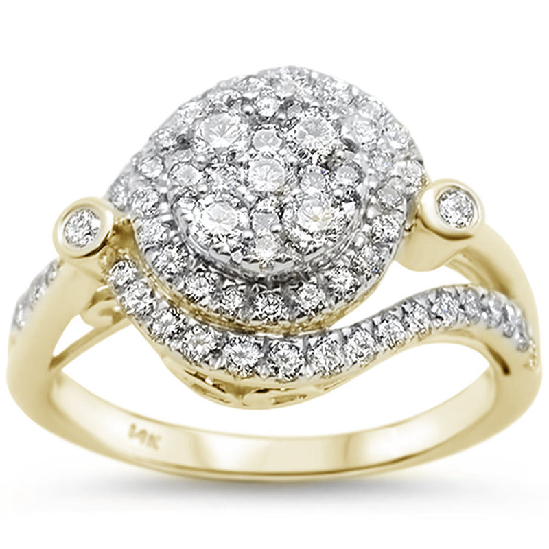 DIAMOND  CLOSEOUT!  .97ct 14k Yellow Gold Round Diamond Engagement Wedding Ring Size 6.5