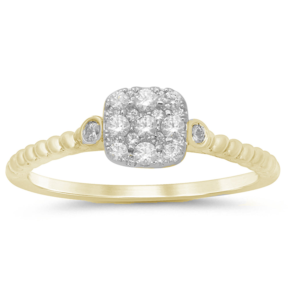 DIAMOND CLOSEOUT! .26ct 14k Yellow Gold Diamond Solitaire Promise Engagement Ring