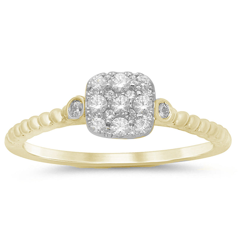 DIAMOND CLOSEOUT! .26ct 14k Yellow Gold Diamond Solitaire Promise Engagement Ring