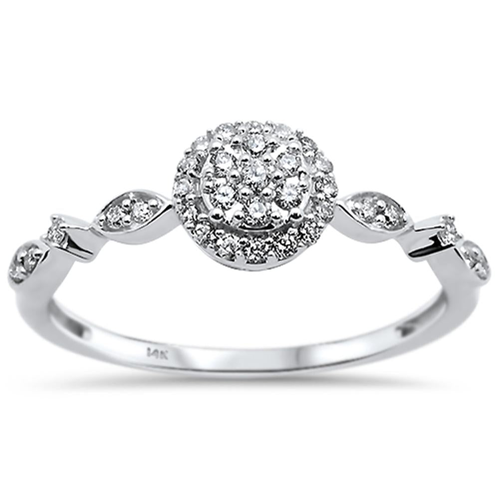 DIAMOND CLOSEOUT! .20ct 14k White Gold Diamond Solitaire Ring Size 6.5
