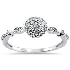 DIAMOND CLOSEOUT! .20ct 14k White Gold Diamond Solitaire Ring Size 6.5