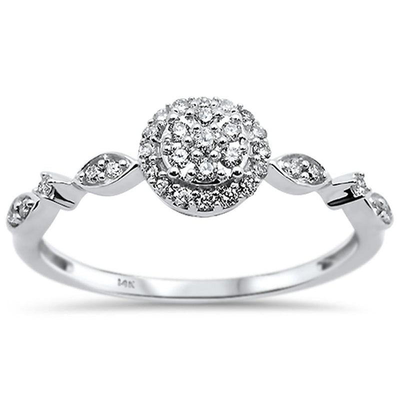 DIAMOND CLOSEOUT! .20ct 14k White Gold Diamond Solitaire Ring Size 6.5