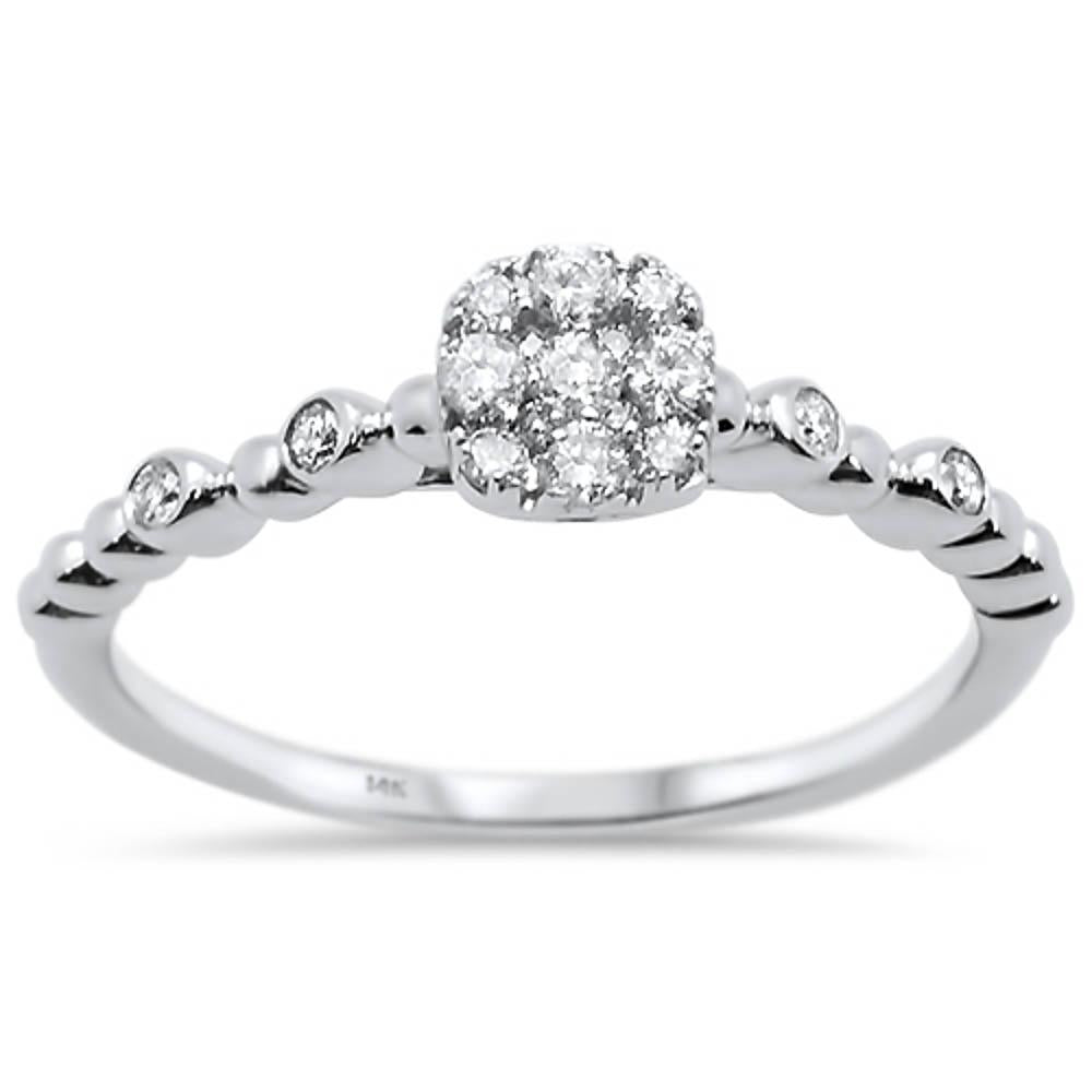.25ct 14k White Gold Diamond Promise Wedding Engagement Ring Size 6.5