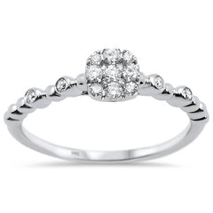 .25ct 14k White Gold Diamond Promise Wedding Engagement Ring Size 6.5