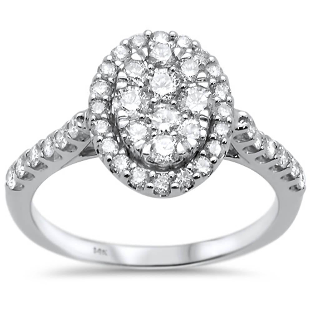 DIAMOND CLOSEOUT!  1.0ct 14k White Gold Oval Diamond Solitaire Rinze 6.5