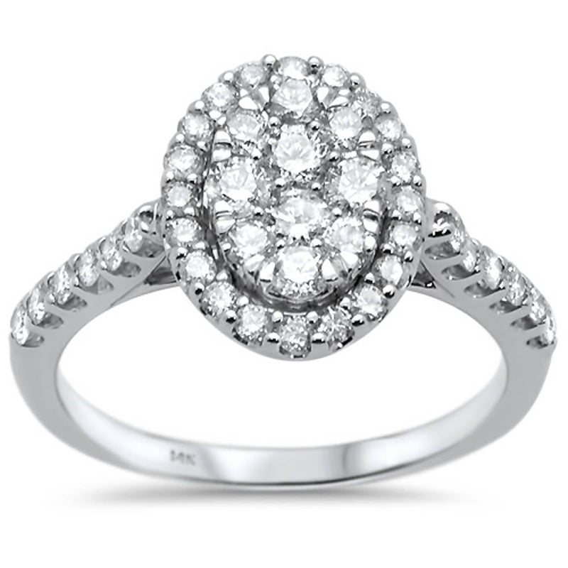DIAMOND CLOSEOUT!  1.0ct 14k White Gold Oval Diamond Solitaire Rinze 6.5