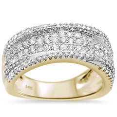 SPECIAL! .95ct 14K Yellow Gold Round Women's Diamond Band Ring Size 6.5