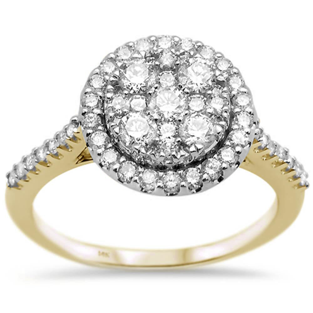 DIAMOND CLOSEOUT!  .90ct 14KT Yellow Gold Round Engagement Diamond Ring Size 6.5