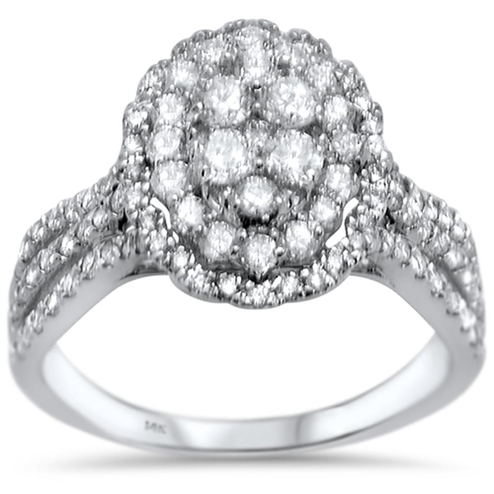 DIAMOND CLOSEOUT!  1.20ct 14k White Gold Oval Diamond Engagement Solitaire Ring Size 6.5