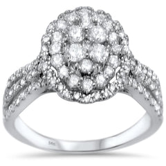 DIAMOND CLOSEOUT!  1.20ct 14k White Gold Oval Diamond Engagement Solitaire Ring Size 6.5