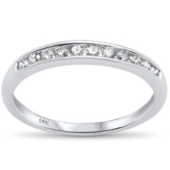 DIAMOND CLOSEOUT! .24ct 14k White Gold Round Diamond Channel Set Wedding Band Ring