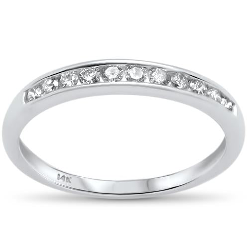 DIAMOND CLOSEOUT! .24ct 14k White Gold Round Diamond Channel Set Wedding Band Ring