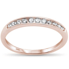 DIAMOND CLOSEOUT! .26ct 14k Rose Gold Round Diamond Channel Set Wedding Band Ring