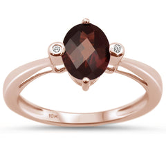 DIAMOND CLOSEOUT!  1.31cts 10k Rose Gold Oval Shape Smokey Topaz & Diamond Ring Size 6.5