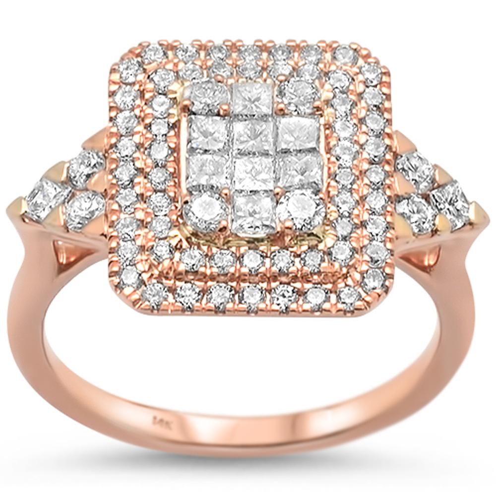 DIAMOND CLOSEOUT! 1.11ct 14kt Rose Gold Diamond Engagement Ring Size 6.5