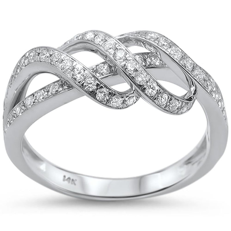 DIAMOND CLOSEOUT! .57ct 14kt White Gold Diamond Band Ring Size 6.5