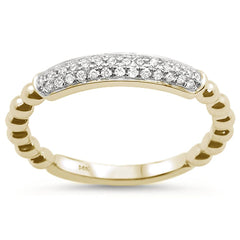 DIAMOND CLOSEOUT! .15ct 14k Yellow Gold Diamond Stackable Wedding Trendy Band Size 6.5
