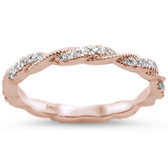 DIAMOND CLOSEOUT! .27cts 14k Rose Gold Diamond Ring Size 6.5