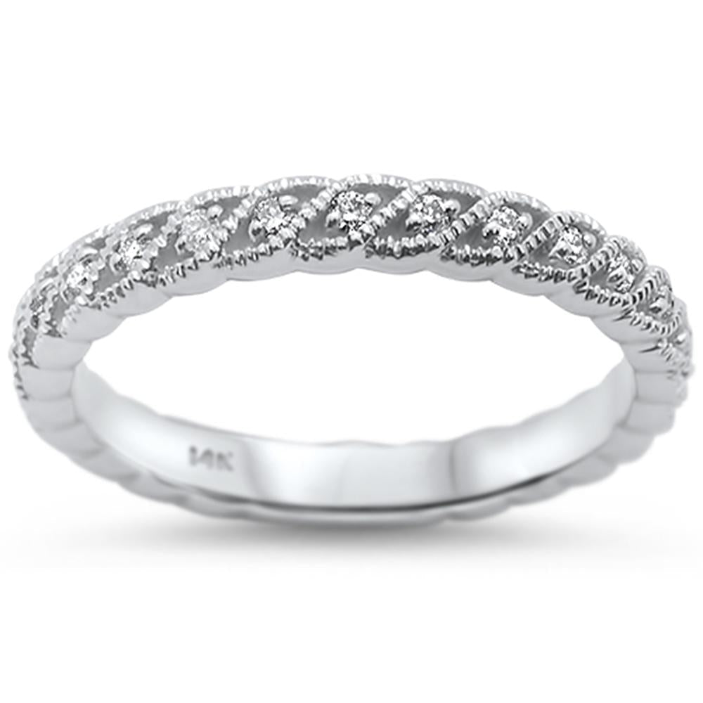 DIAMOND  CLOSEOUT!  .22cts 14k White Gold Diamond Ring Size 6.5