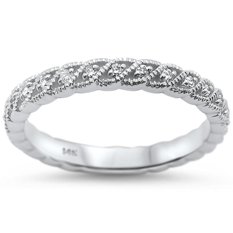 DIAMOND  CLOSEOUT!  .22cts 14k White Gold Diamond Ring Size 6.5