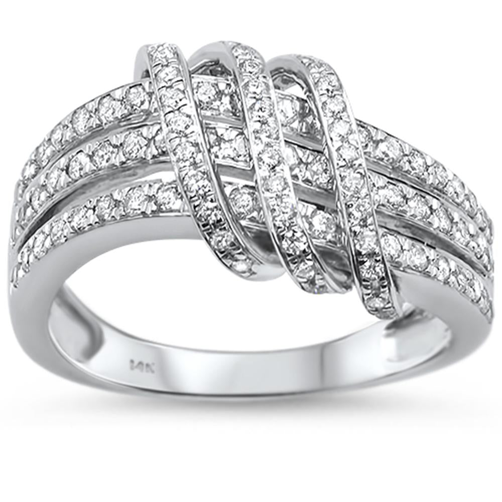 DIAMOND CLOSEOUT!  .74ct 14k White Gold Diamond Band Ring Size 6.5