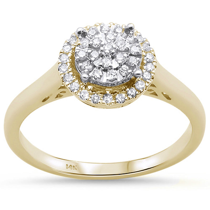 DIAMOND CLOSEOUT!  .19ct 14KT Yellow Gold Round Diamond Engagement Ring Size 6.5