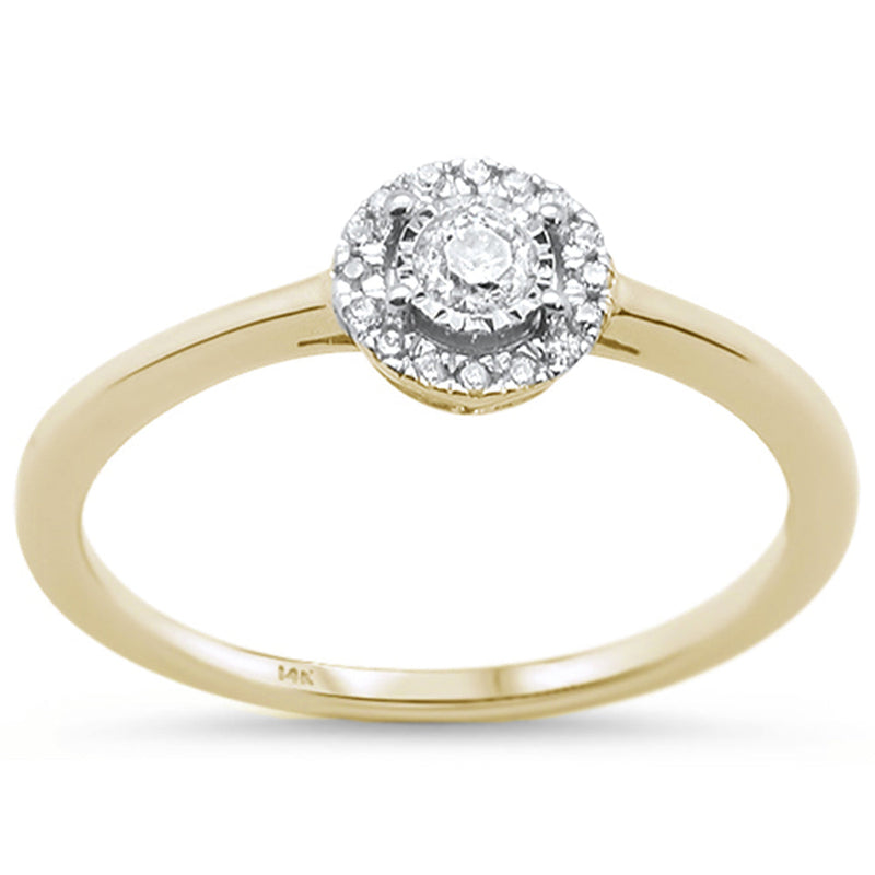 DIAMOND CLOSEOUT! .16ct 14KT Yellow Gold Round Promise Engagement Diamond Ring Size 6.5
