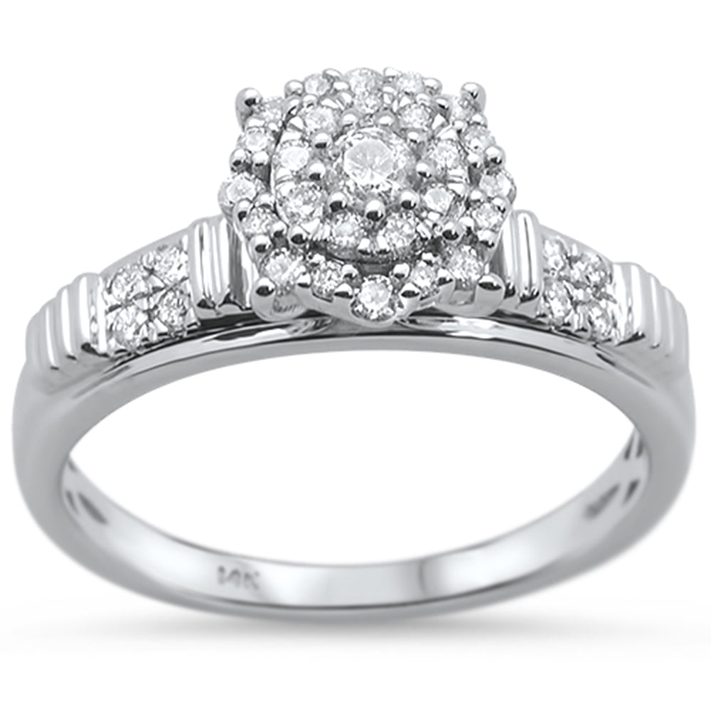 SPECIAL! .38ct 14KT White Gold Round Diamond Solitaire Ring Size 6.5