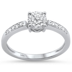 DIAMOND CLOSEOUT! .15ct 14KT White Gold Round Diamond Solitaire Ring Size 6.5