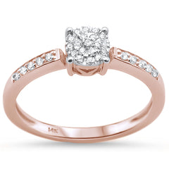 DIAMOND CLOSEOUT! .15ct 14KT Rose Gold Diamond Solitaire Engagement Ring Size 6.5